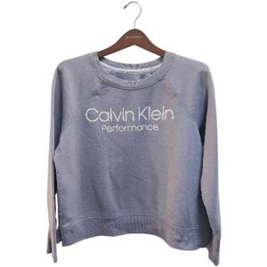 Calvin Klein Women's Performance Purple Sweatshirt Size L Athletic Sporty